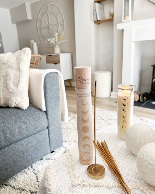 Moon phase incense sticks and wooden holder - Image 2