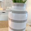 Beautiful beige and white stripe vase - Image 4