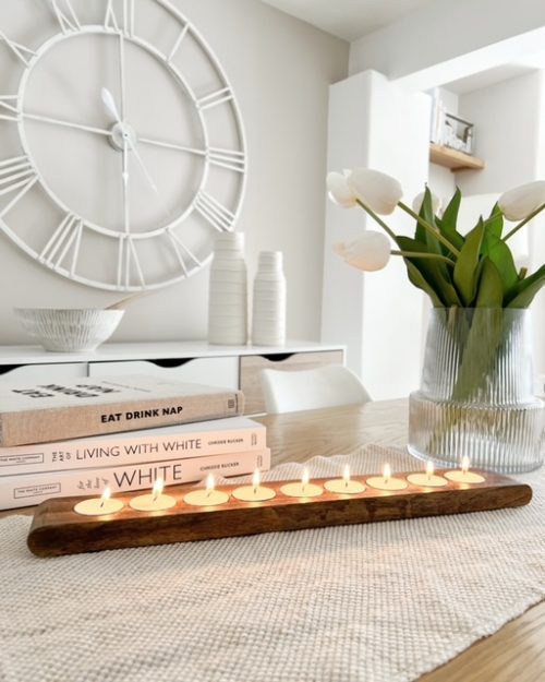 Long statement candle display