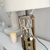 Lobster pot lamp with natural shade - Image 3