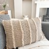 Tufted oatmeal textured cushion