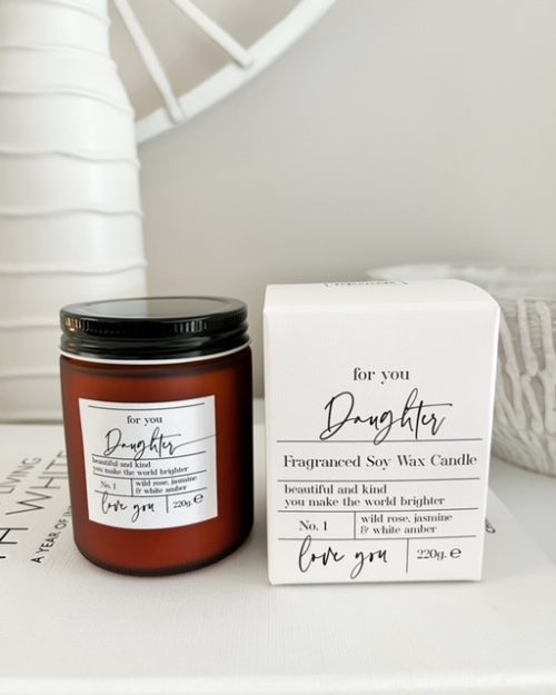 Soy wax boxed 'Daughter' candle