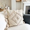 Natural quality diamond and tassel cushion