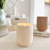 Ribbed arch candle pot - burnt beige - Image 3
