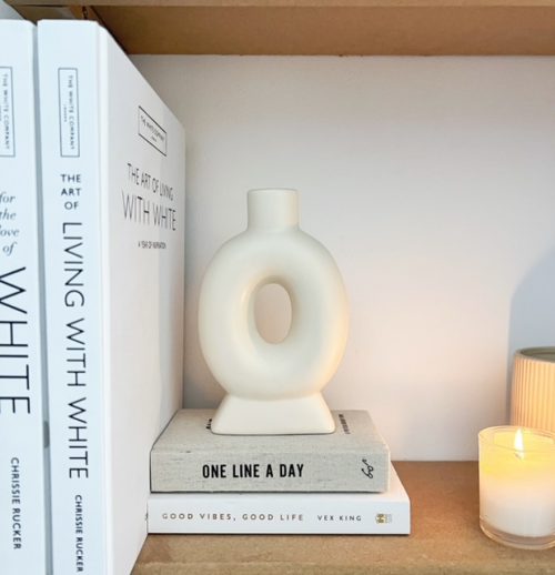 Cream Nordic oval vase