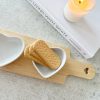 Wooden heart board with heart dishes - Image 2