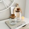 Wooden heart glass storage jars - 2 sizes - Image 5