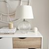 Stunning large ribbed glass lamp - 2 shade options - Image 8