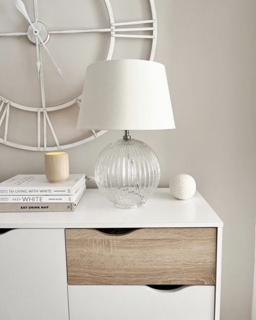 Stunning large ribbed glass lamp - 2 shade options - Image 8