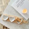 Wooden heart board with heart dishes - Image 3