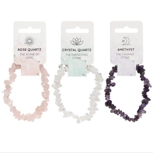 Semi precious crystal bracelets - Rose Quartz/Amethyst/Crystal Quartz - Image 2