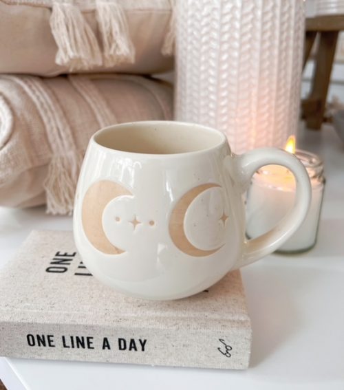 Moon phase large ceramic mug