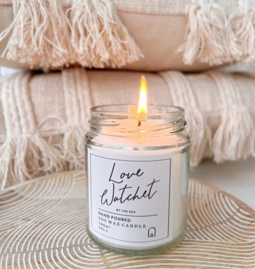 'Love Watchet' soy wax candle