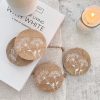 Cow parsley wooden set 4 coasters