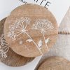 Cow parsley wooden set 4 coasters - Image 2