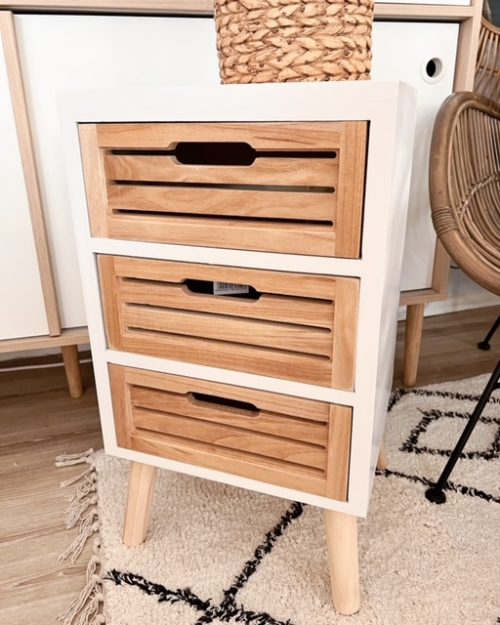 Scandi 3 drawer side table - Image 2
