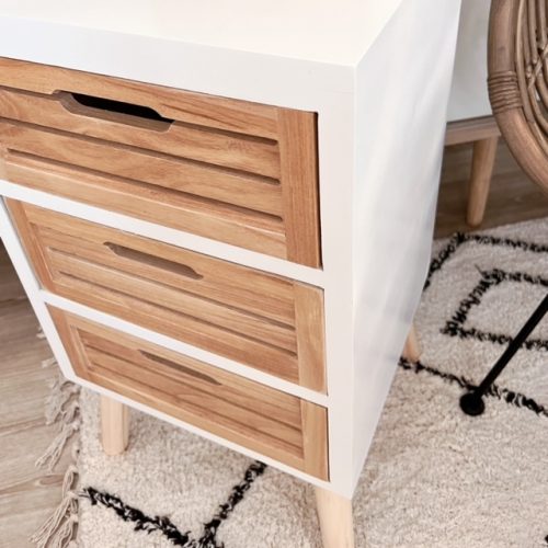 Scandi 3 drawer side table - Image 3