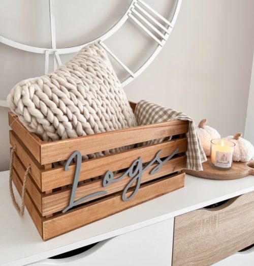 Decorative log crate