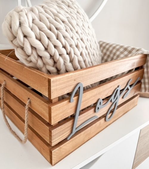Decorative log crate - Image 4