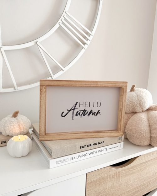 Hello Autumn wooden plaque - Image 2