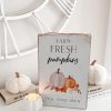 Farm fresh pumpkins tin sign - Image 2