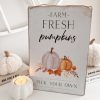 Farm fresh pumpkins tin sign