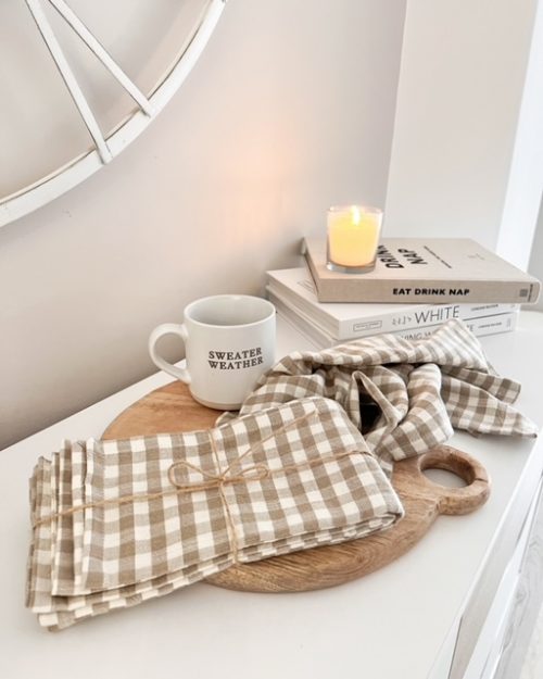 Set 4 gingham napkins - Image 2