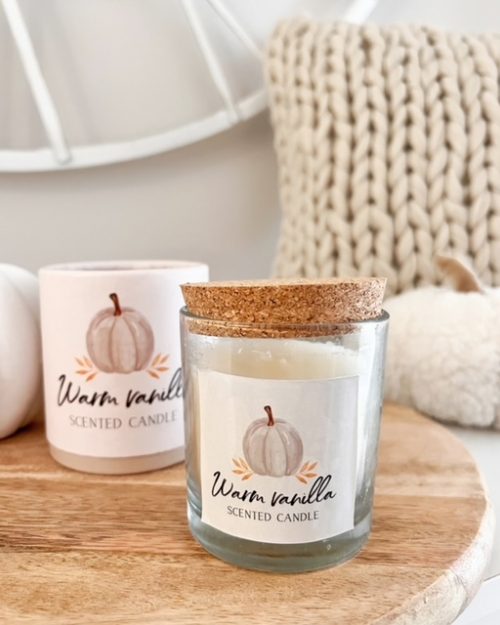 Warm vanilla boxed pumpkin candle - Image 2