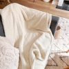Softest textured ivory snuggly throw - Image 2