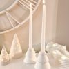 White ceramic 'tree' candle holders