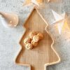 Wooden Christmas tree serving board
