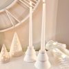 White ceramic 'tree' candle holders - Image 3