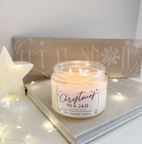 Large triple wick 'Christmas in a jar' candle