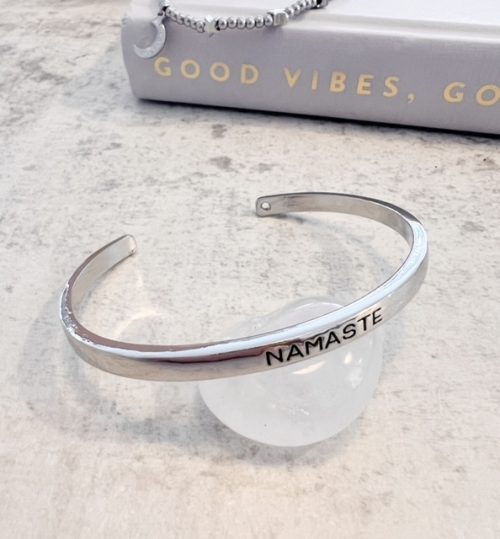 Namaste bangle with gift note and bag