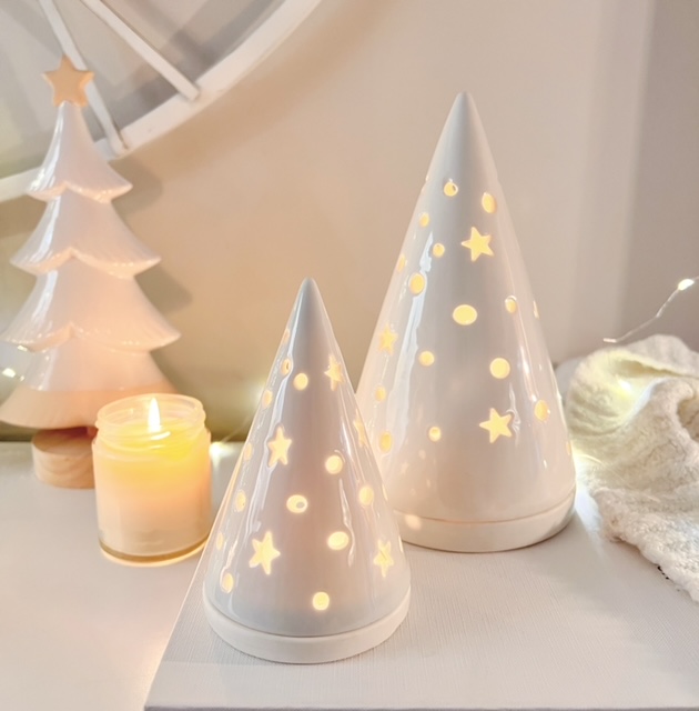 Ceramic christmas tree tea light holder online