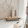 Decorative wooden votive candle display