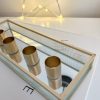 Luxury glass and gold candle holder - Image 2