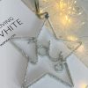 Glass beaded 'Joy' hanging star