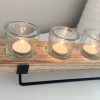 Decorative wooden votive candle display - Image 2