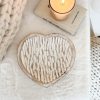 Small mango wood heart dish/tray