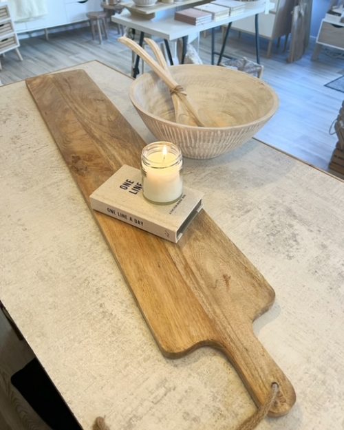 Very large long mango wooden serving board