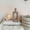 Tall taupe ceramic Scandi vase - Image 2