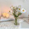 Large jar of faux daisies