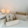 A pair of decorative storage crates with handles - Image 2