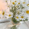 Large jar of faux daisies - Image 2