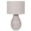 Large statement linea Lamp with Linen Shade - Image 5