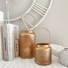 Matt gold Moroccan style lantern - 2 sizes - Image 4