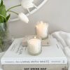Small chevron glass scented candle