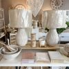 Large statement linea Lamp with Linen Shade - Image 3