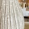 Large statement linea Lamp with Linen Shade - Image 2